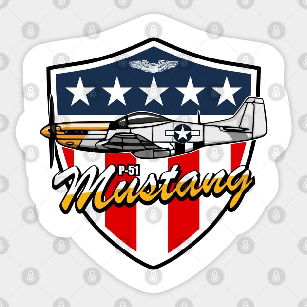 P-51 Mustang Sticker by TCP